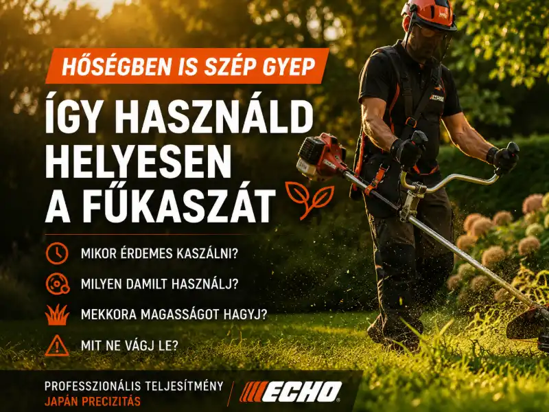 Hőségben is szép gyep – Így használható helyesen a fűkasza a nyári hőségben